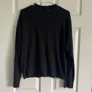 White Stag Black Ribbed Sweater
